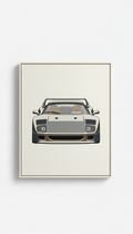 Monochrome Ferrari Paper Poster