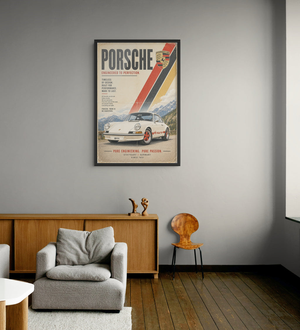 VINTAGE PORSCHE POSTER