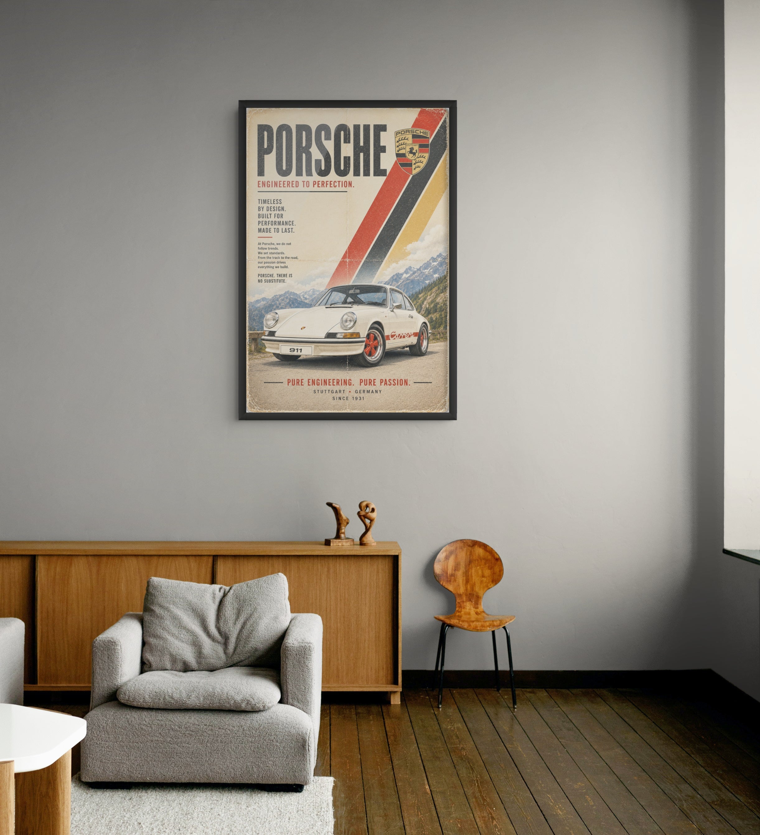 VINTAGE PORSCHE POSTER
