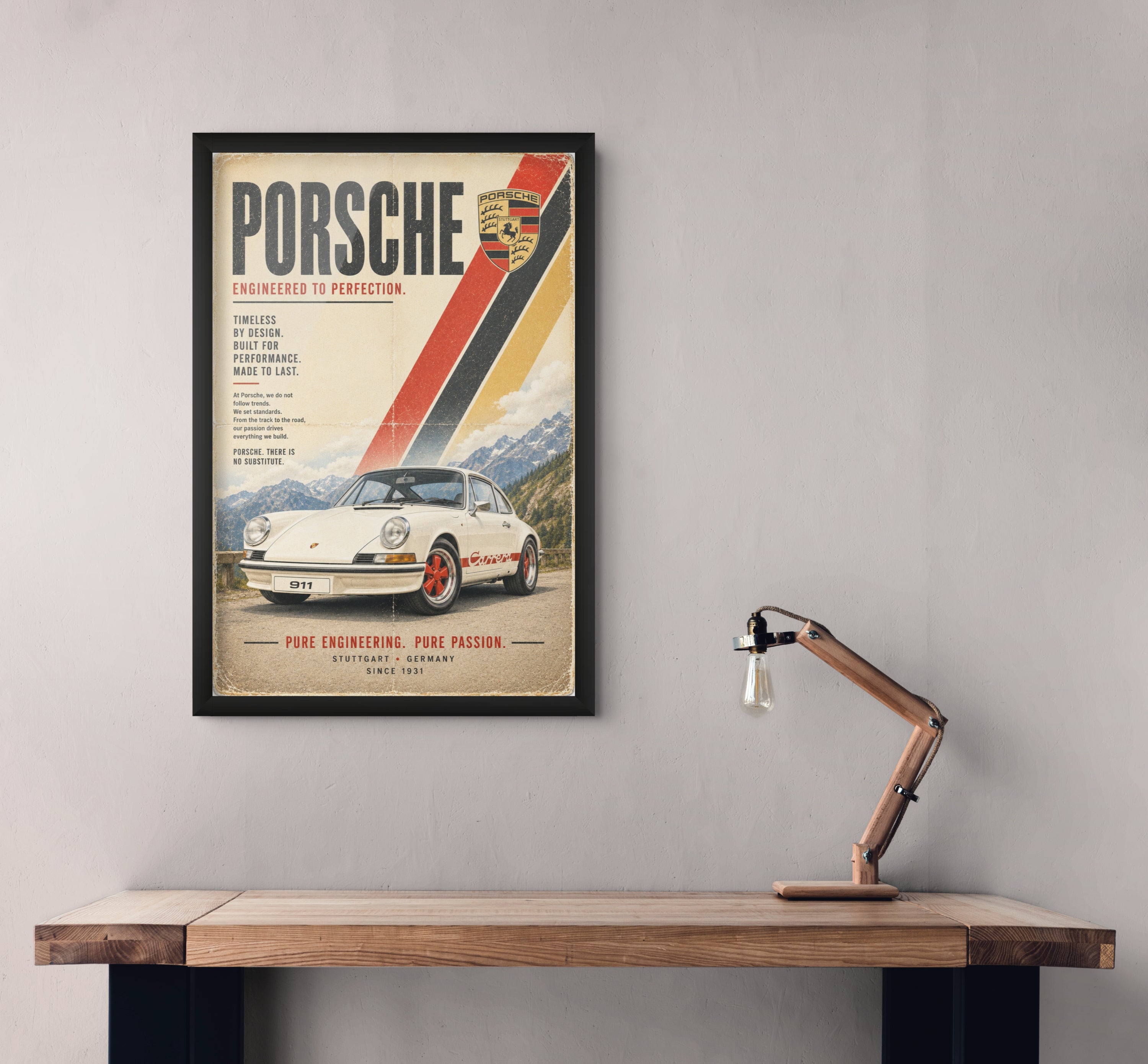 VINTAGE PORSCHE POSTER