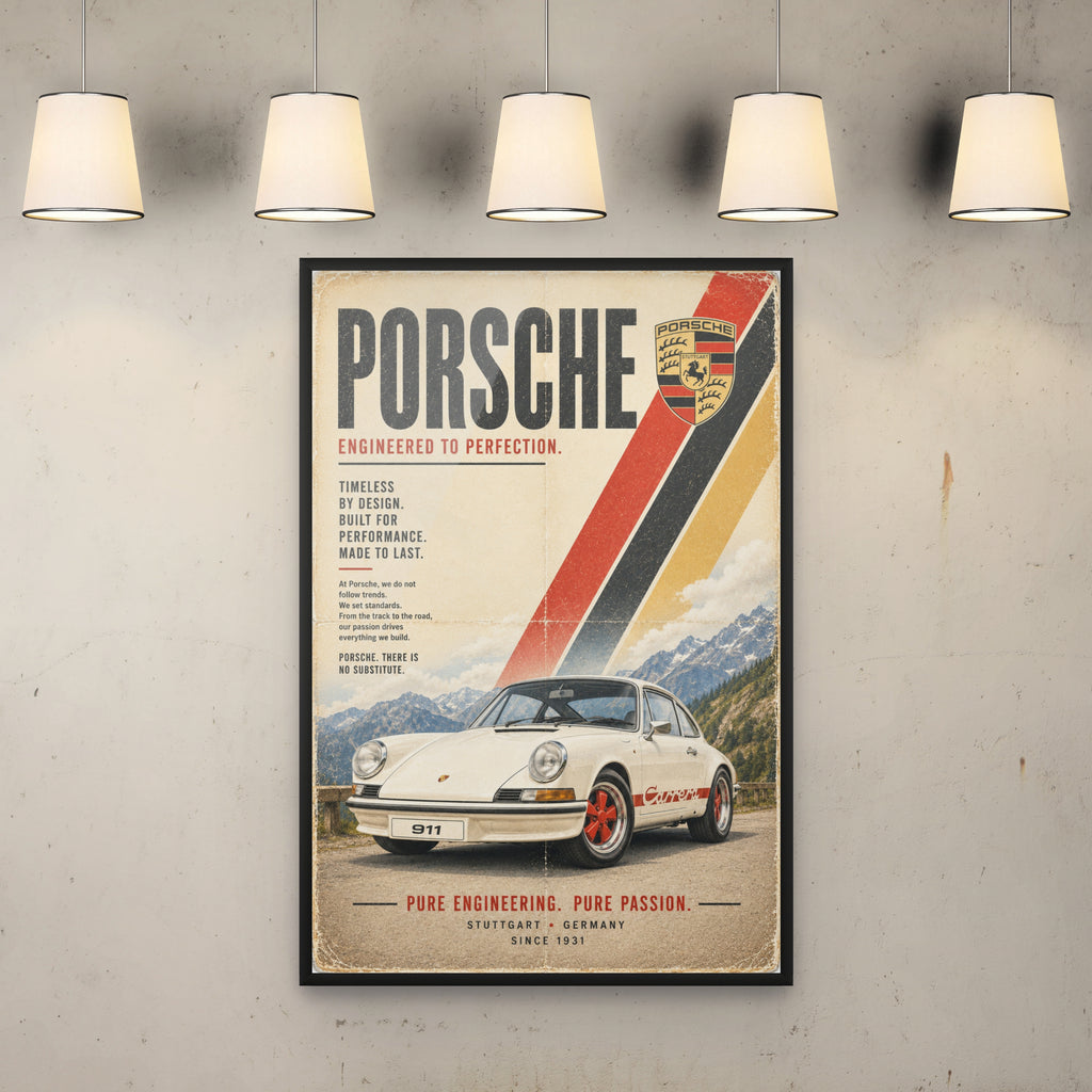VINTAGE PORSCHE POSTER